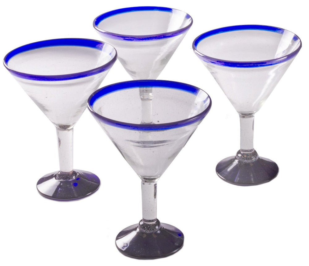 
                  
                    Orion Mexican Glassware Blue Rim 15 oz Classic Margarita  - Orion's Table Mexican Glassware
                  
                