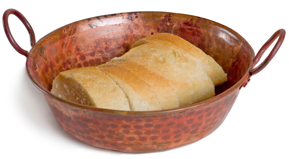 Bread Basket with Handles (Rustic Copper)