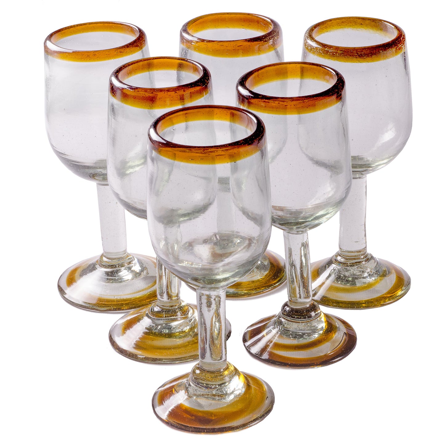 
                  
                    Orion Amber Rim 11 oz Tulip Wine -   - Orion's Table Mexican Glassware
                  
                