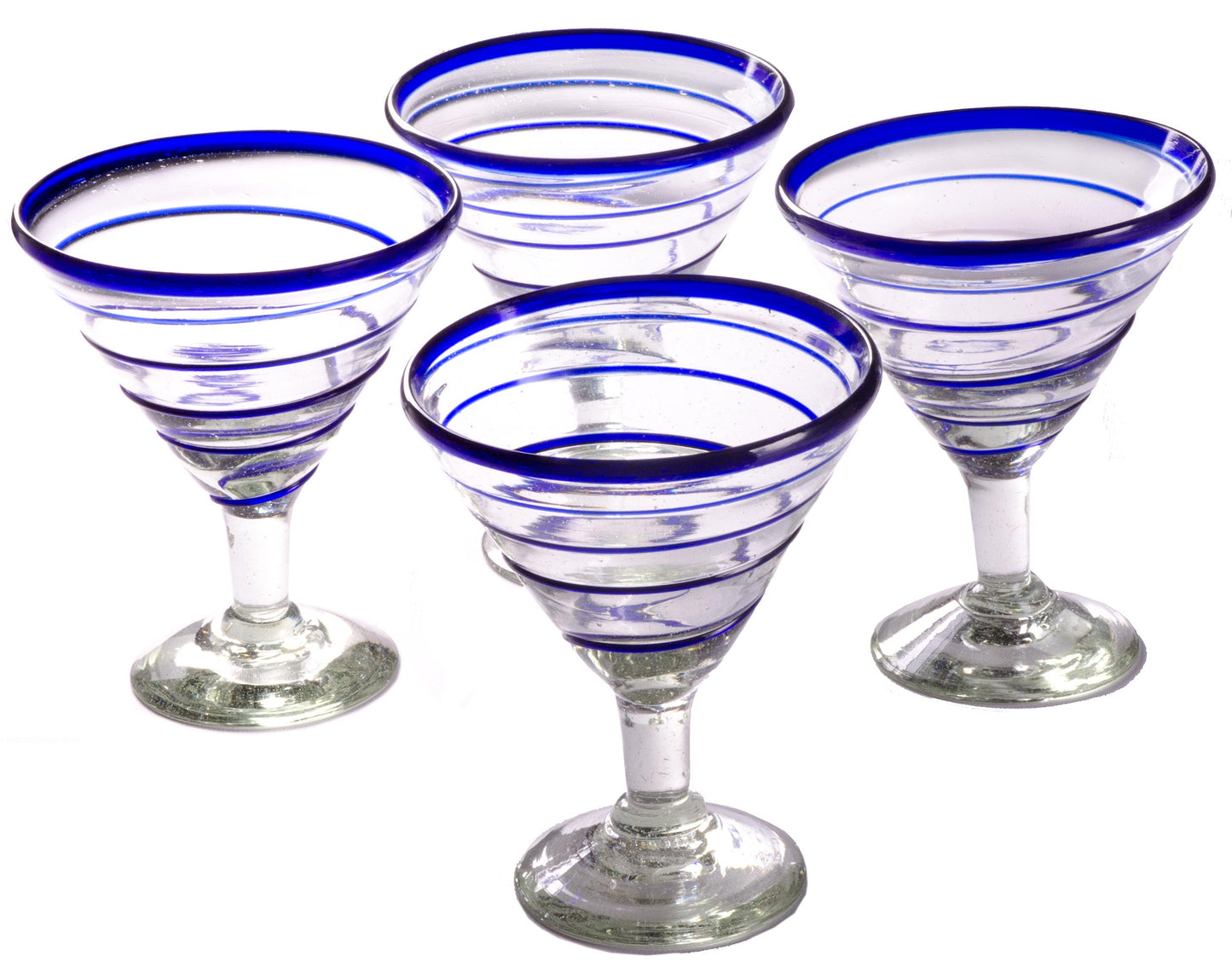 
                  
                    Orion Blue Spiral 12 oz Margarita/Martini  - Orion's Table Mexican Glassware
                  
                