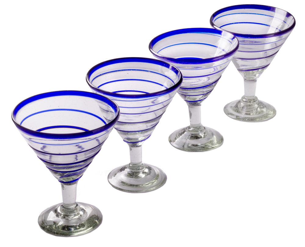 
                  
                    Cobalt Blue Spiral Margarita/Martini - 12 oz  - Orion's Table
                  
                