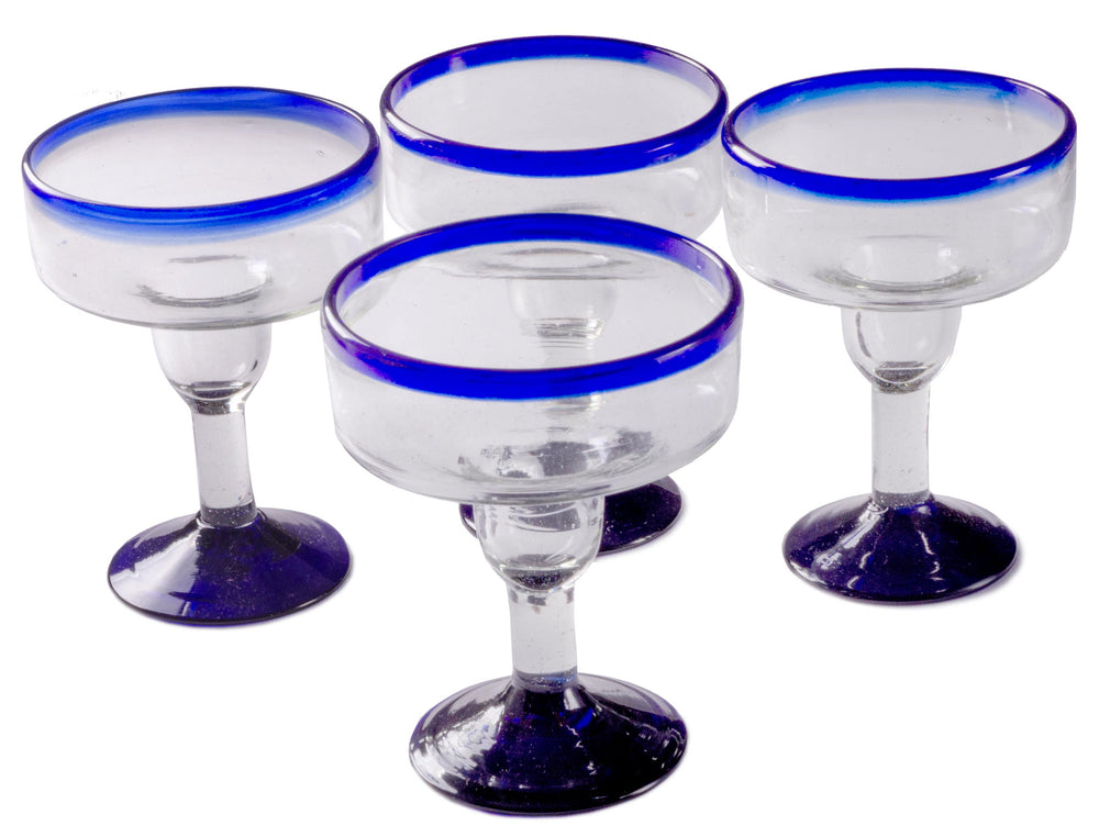 
                  
                    Orion Blue Rim 12 oz Margarita/Coupette  - Orion's Table Mexican Glassware
                  
                