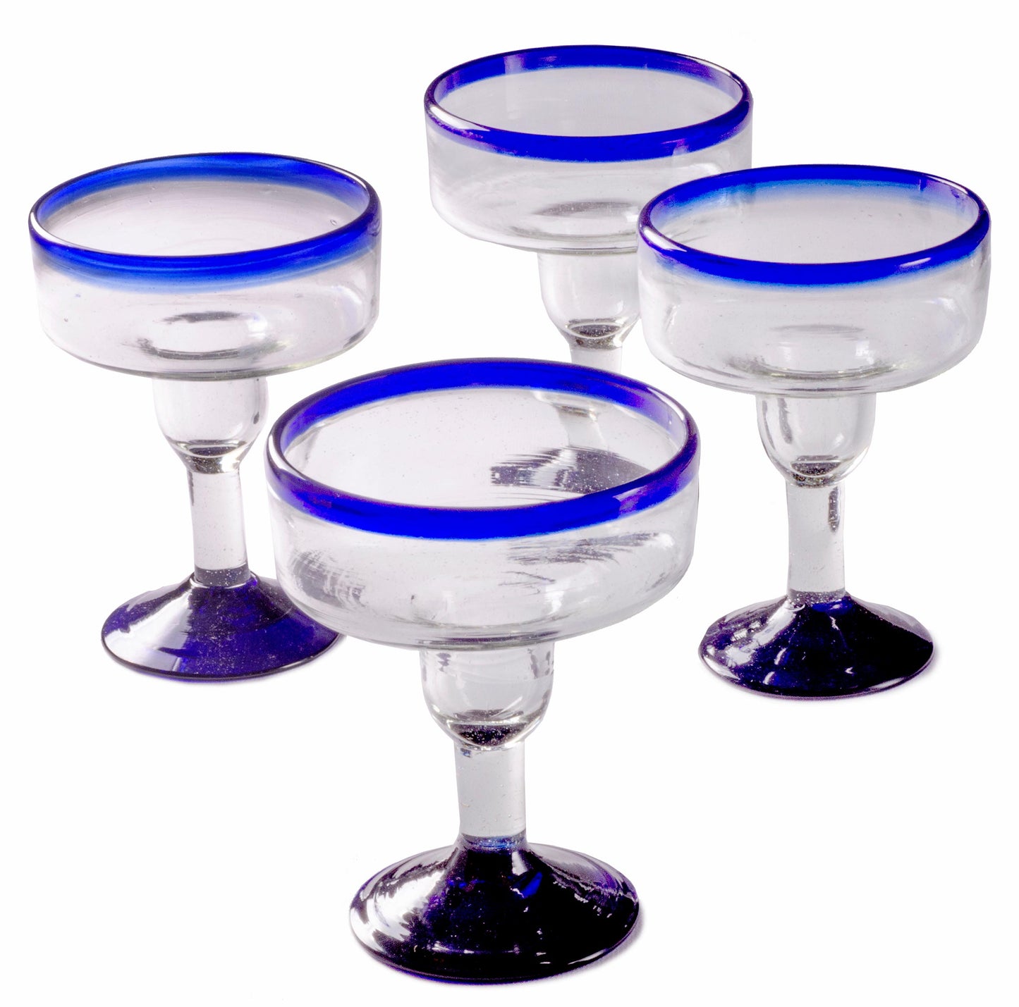 Cobalt Blue Rim Coupette Margarita - 12 oz  - Orion's Table