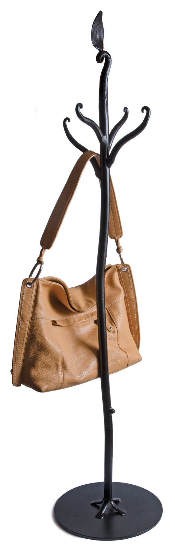 Leaf' Handbag Stand / Coat Rack | Wrought Iron | Black