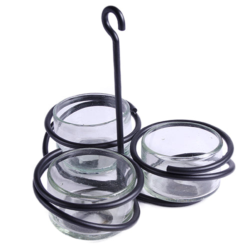 Condiment Caddy  | Wrought Iron | 3-Piece