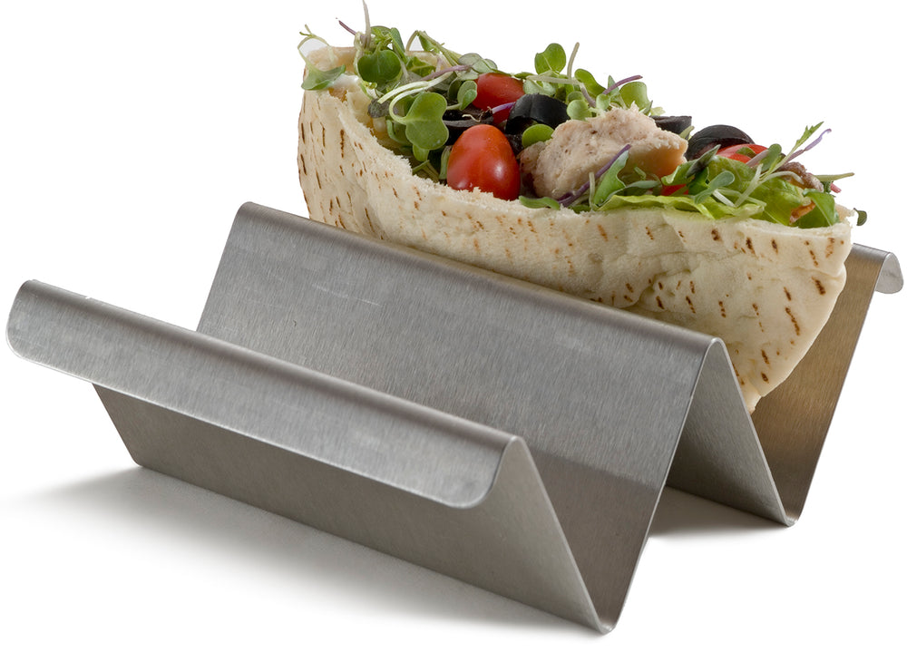 Stainless Steel Taco Holder | 1-2 Capacity (Natural Satin Finish)