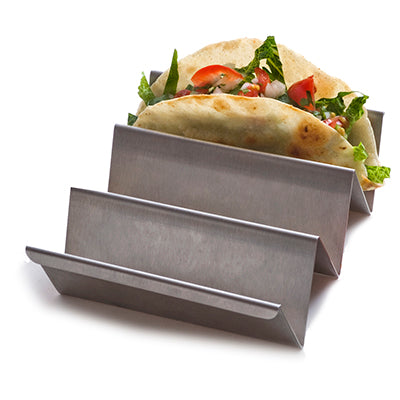 Stainless Steel Taco Holder | 2-3 Capacity (Natural Satin Finish)