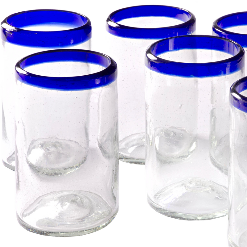 Cobalt Blue Rim Tumbler - 16 oz -   - Orion's Table