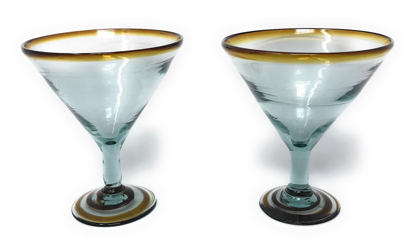 Orion Mexican Glassware Amber Rim Grande Margarita 24 oz.  - Orion's Table Mexican Glassware