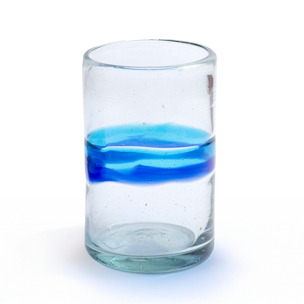 Cabo Tumbler in Banded Turquoise/Cobalt - 16 oz