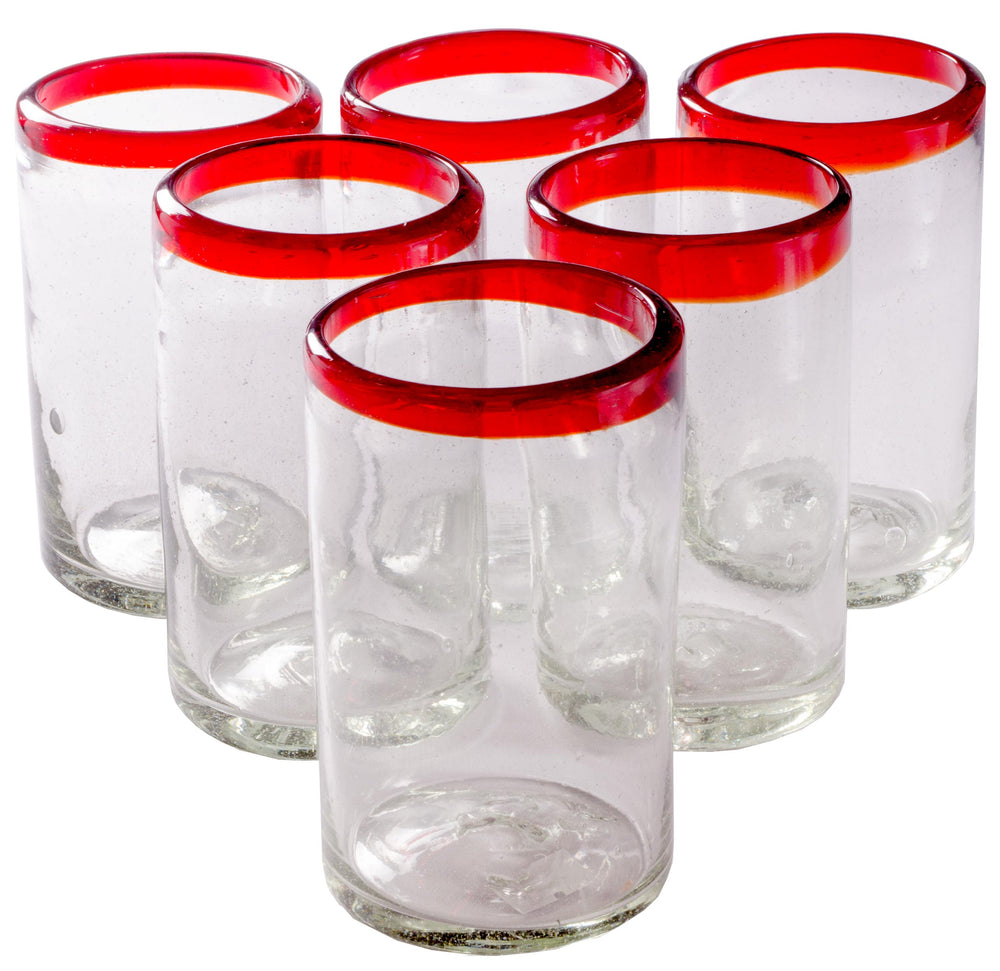 
                  
                    Orion Red Rim 16 oz Tumbler -   - Orion's Table Mexican Glassware
                  
                