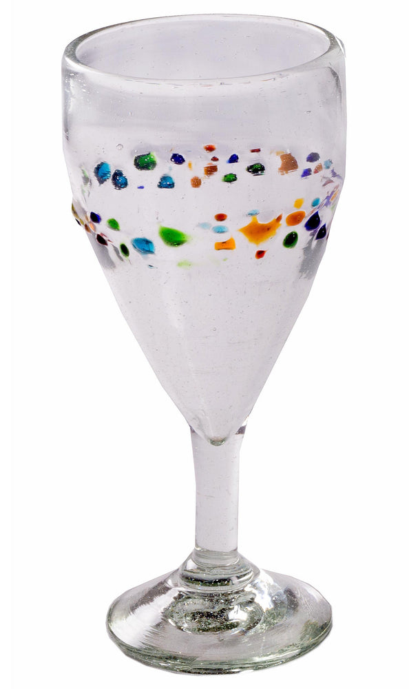 Orion Tutti Frutti 9 oz Copa Vino - Orion's Table Mexican Glassware