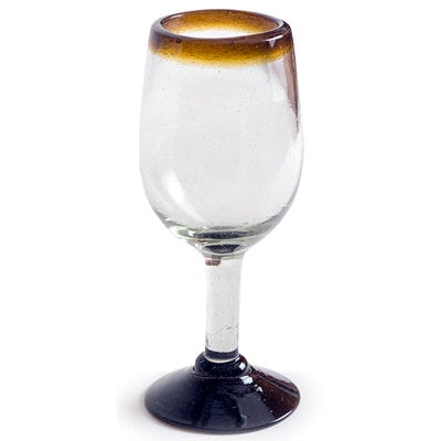 Amber Rim Tulip Wine Glass - 11 oz