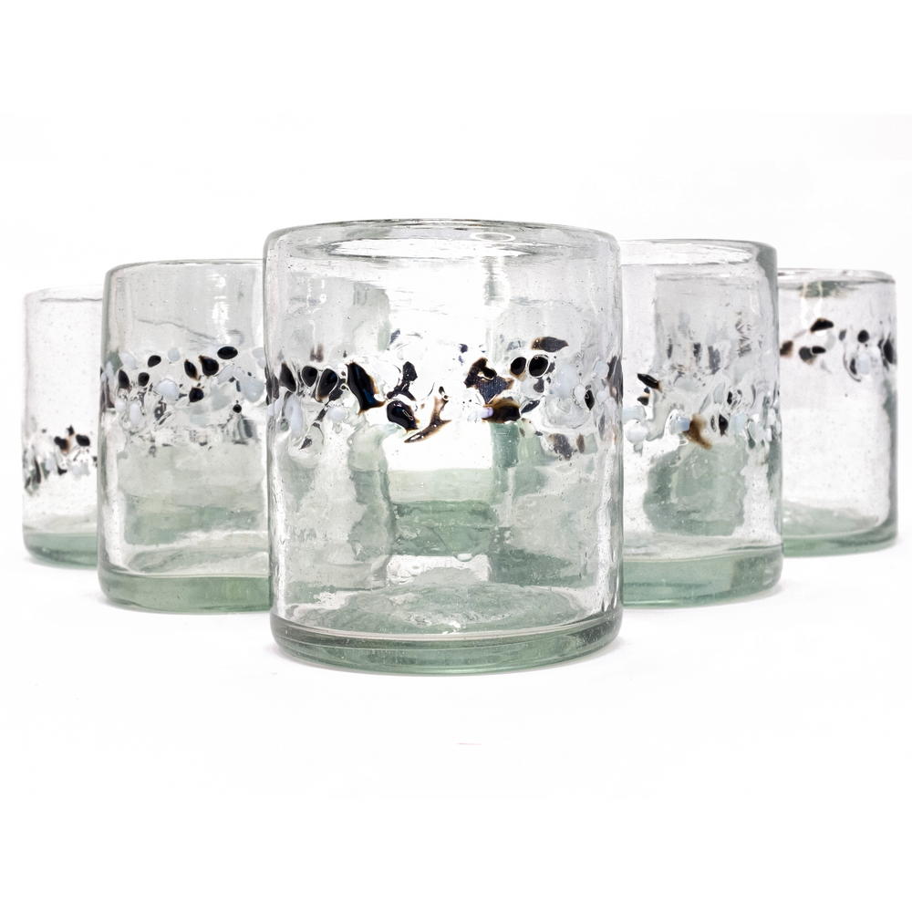 
                  
                    Black & White Pebble Handcrafted Short Tumbler - 12 oz -   - Orion's Table
                  
                