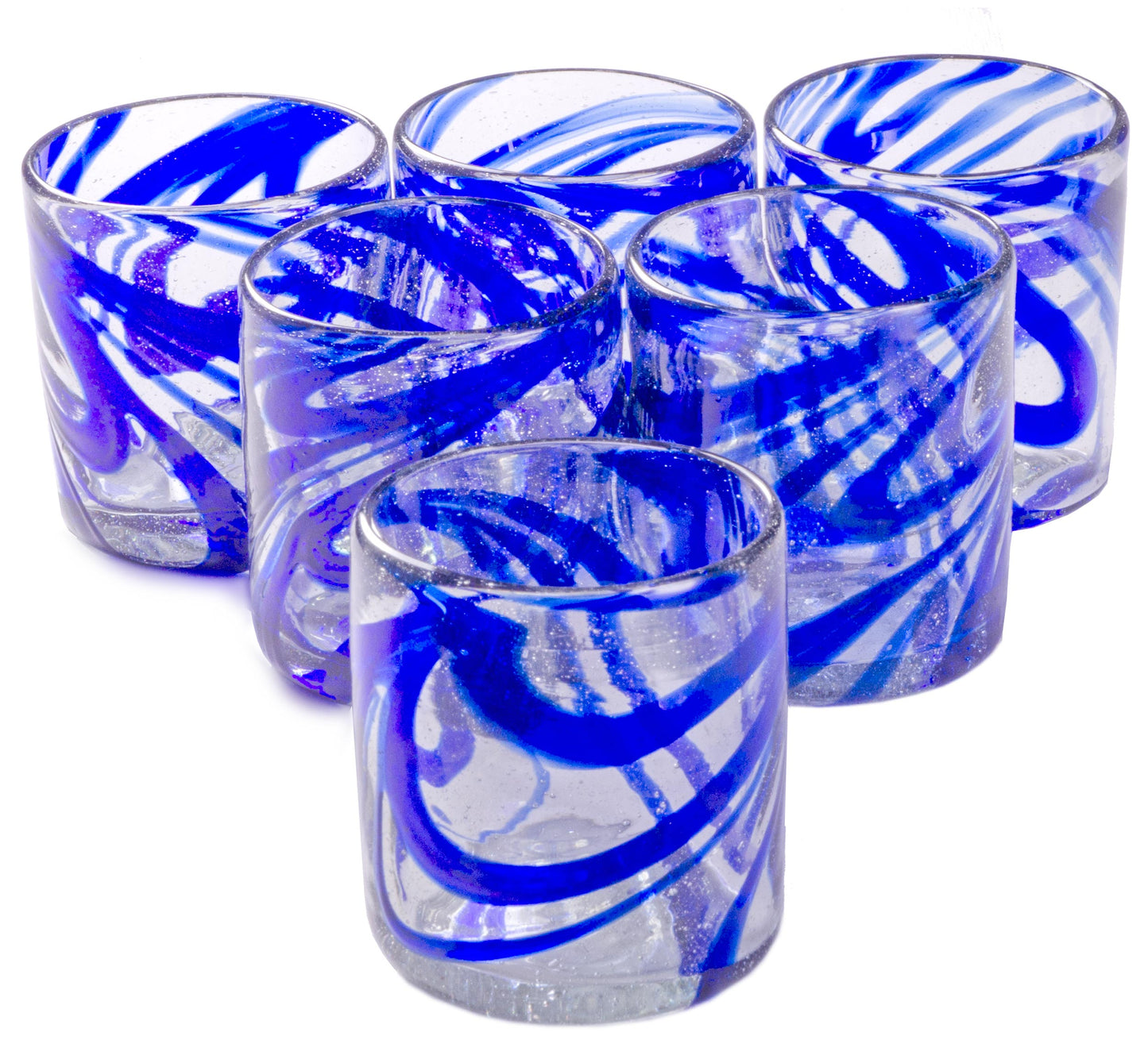 
                  
                    Orion Blue Swirl 12 oz All Purpose -   - Orion's Table Mexican Glassware
                  
                