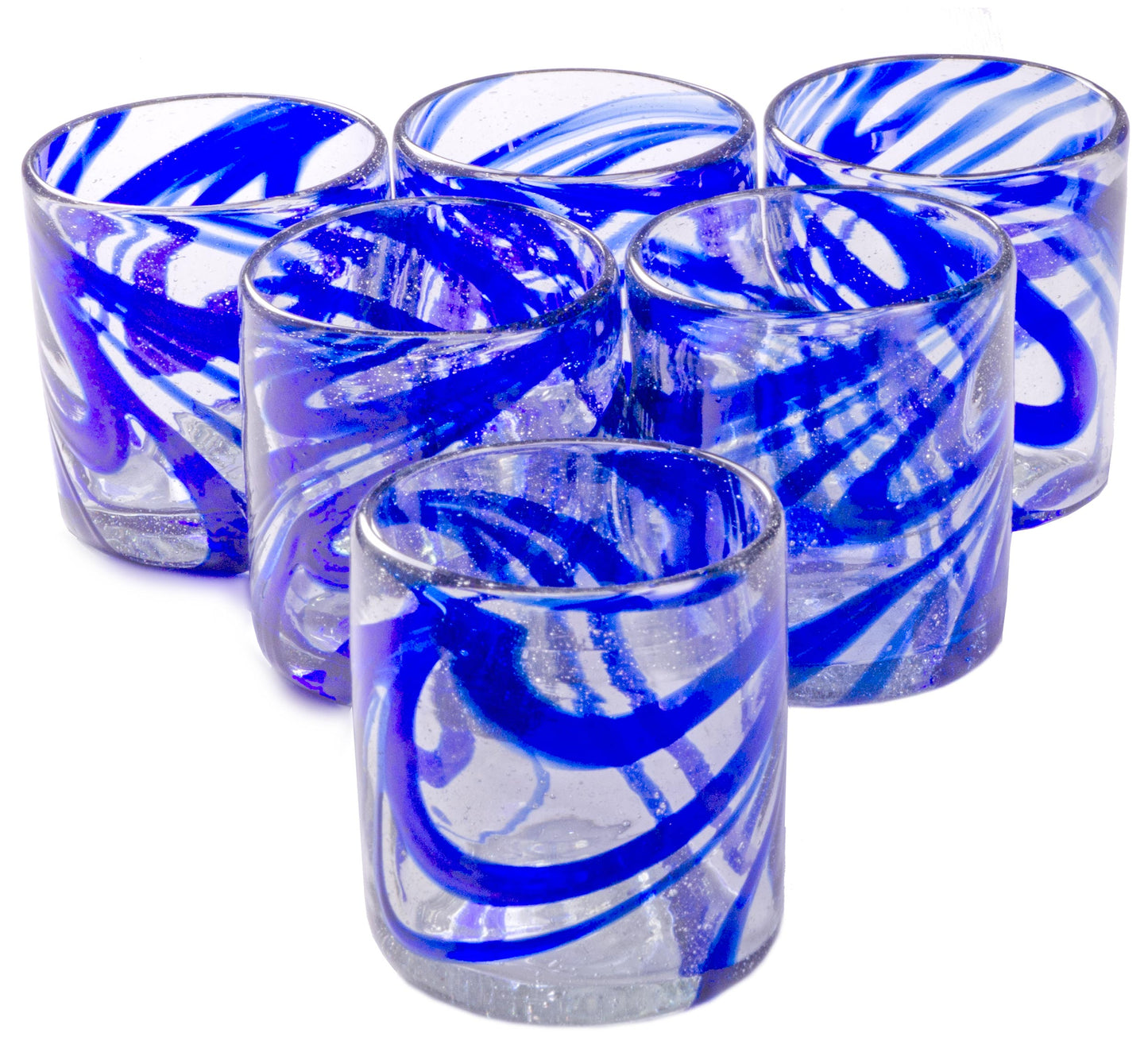 
                  
                    Orion Blue Swirl 12 oz All Purpose -   - Orion's Table Mexican Glassware
                  
                