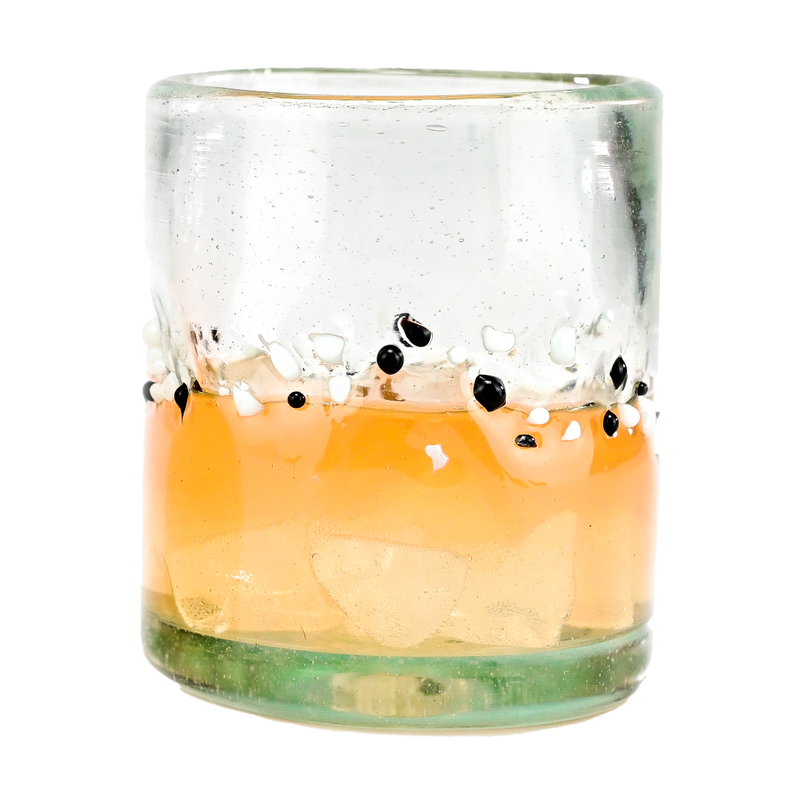 Black & White Pebble Handcrafted Short Tumbler - 12 oz