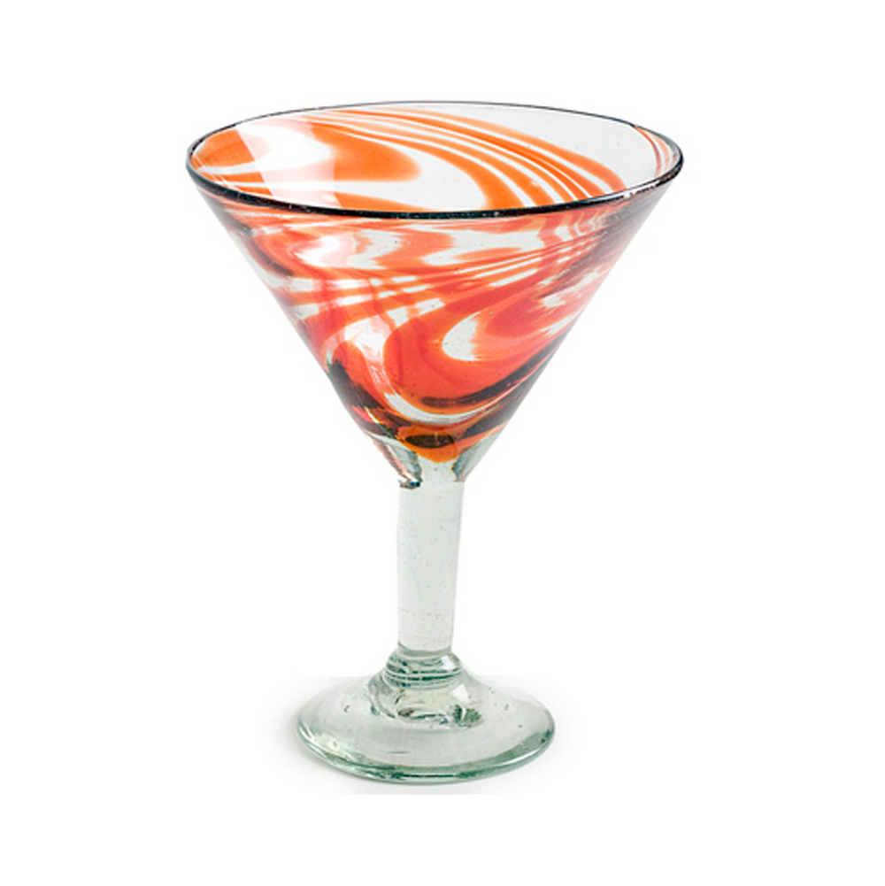 Swirl Margarita Glass (Orange) - 15 ounce