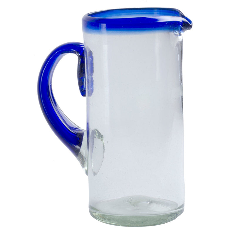 Cobalt Blue Rim Pitcher - 56 oz