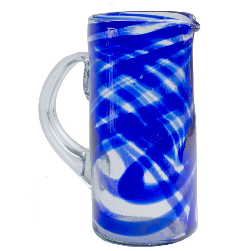 Cobalt Blue Swirl Pitcher - 56 oz