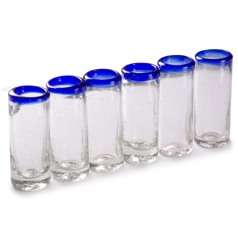 Cobalt Blue Rim Shot Glass - 2 oz