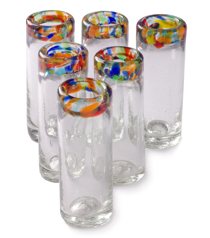Confetti Rim Shot Glass -  2 oz -   - Orion's Table