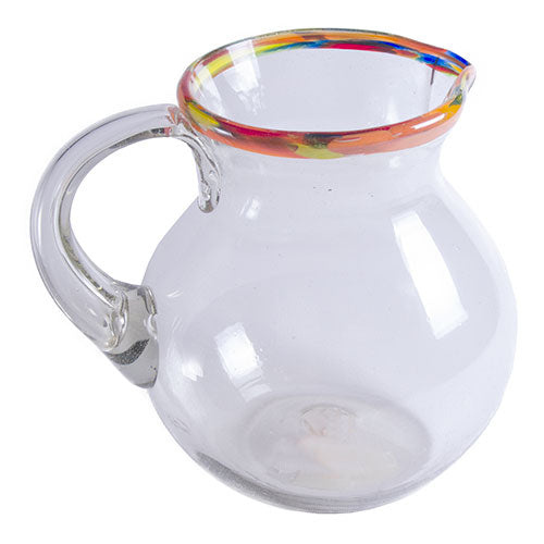 Orion Confetti Rim 80 oz Bola Pitcher - Orion's Table Mexican Glassware