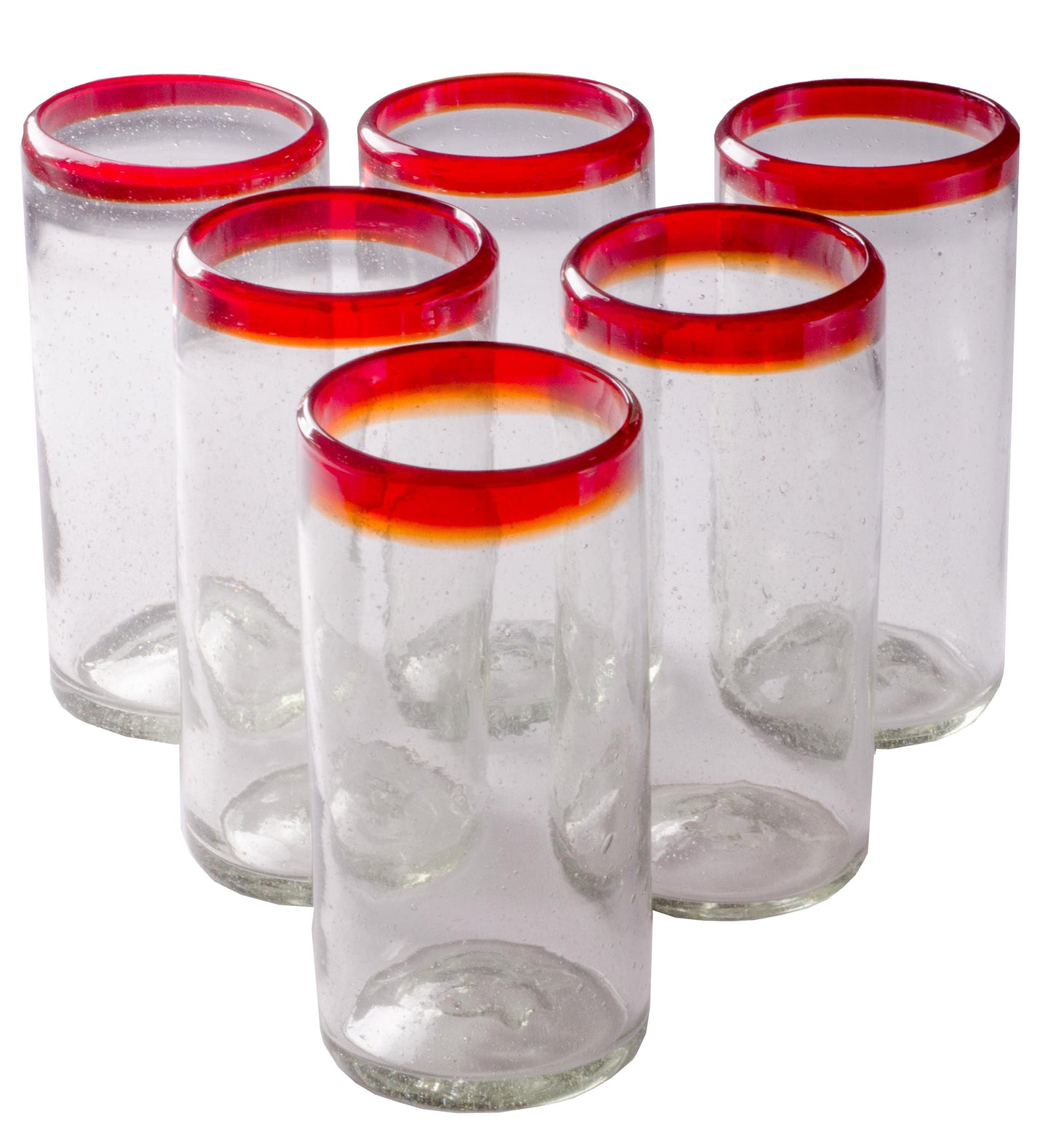 
                  
                    Orion Red Rim 22 oz Tall Tumbler -   - Orion's Table Mexican Glassware
                  
                