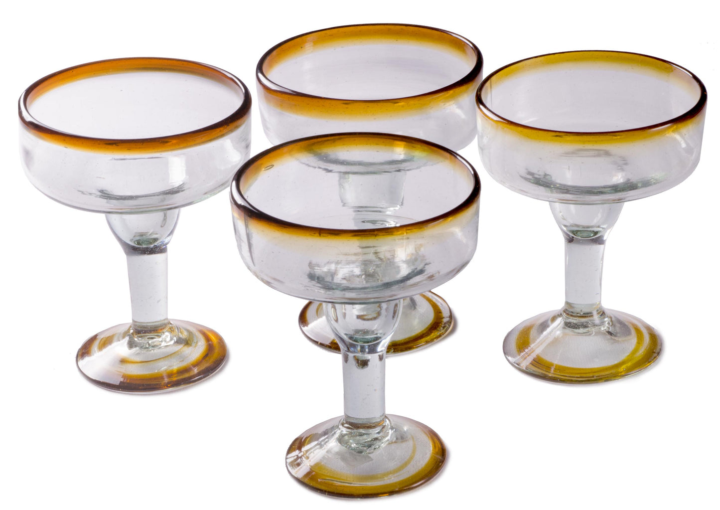 
                  
                    Orion Amber Rim 12 oz Margarita/Coupette  - Orion's Table Mexican Glassware
                  
                