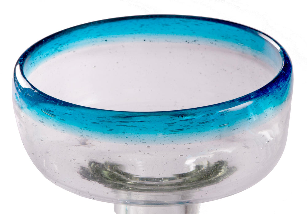 Turquoise Rim Coupette Margarita - 12 oz  - Orion's Table