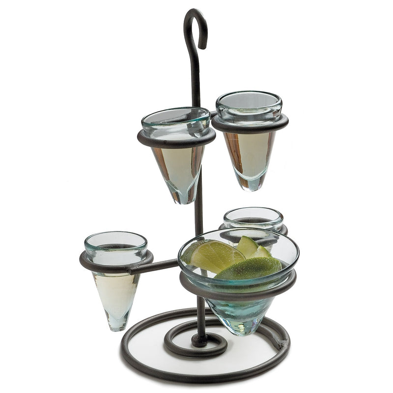 Tequila Flight Set | Wrought Iron | Black