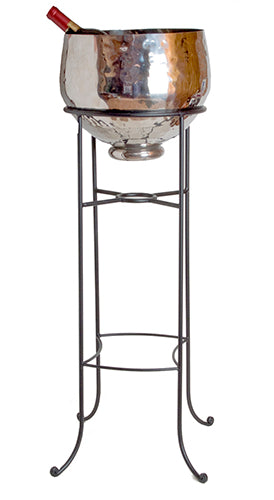 Wine Chiller Stand | Wrought Iron | Black