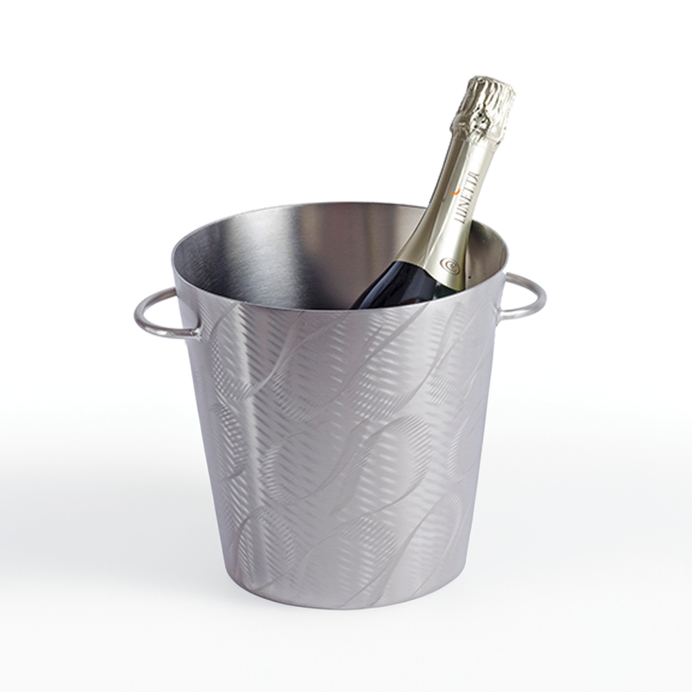 Stainless Steel Wine Bucket w/ Handles (Random Sanded)